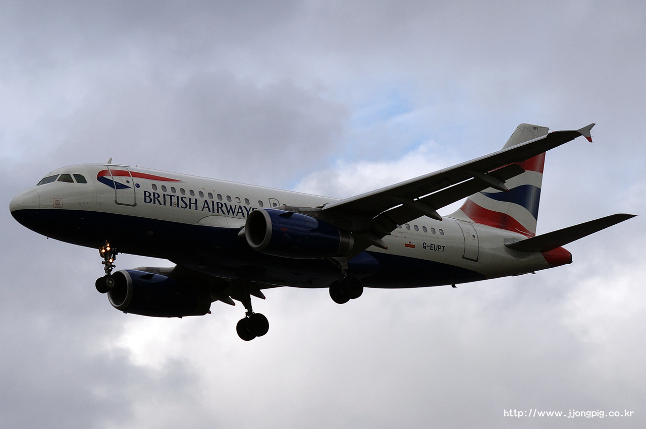 영국 항공 British Airways BA BAW G-EUPT Airbus A319-100 A319 런던 - 히드로 London - Heathrow 런던 England London LHR EGLL