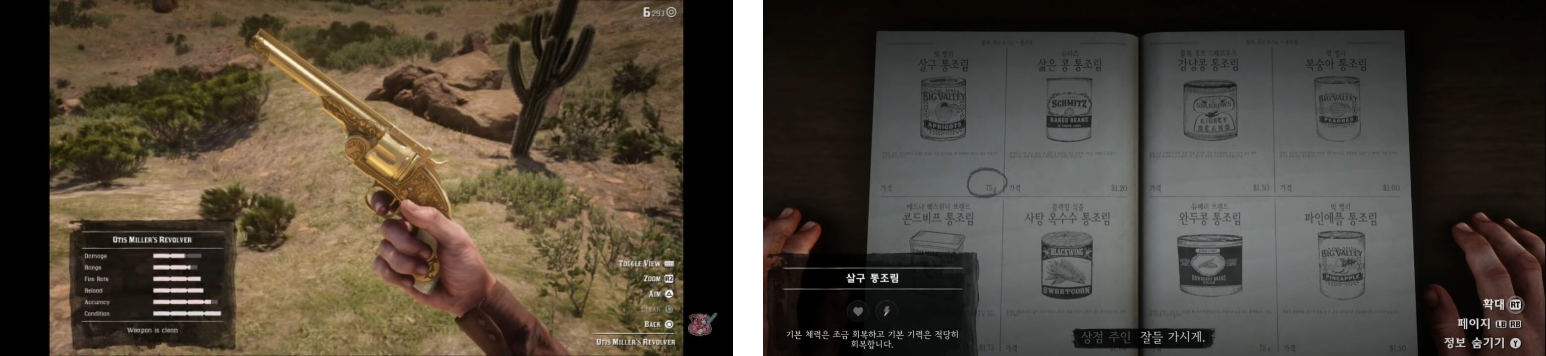 레드 데드 리뎀션 2 (RED DEAD REDEMPTION 2) 총기 및 잡화 인 게임 사진