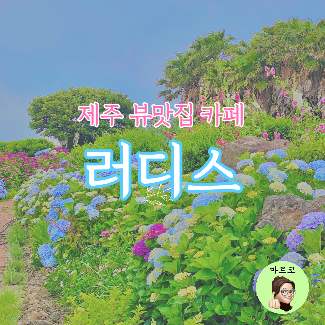  제주 러디스 카페 - 바다뷰와 수국정원 동시에 즐기기