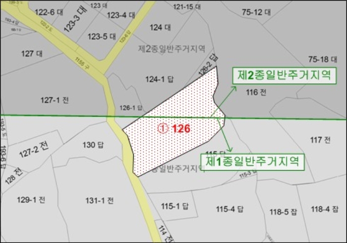 목포지원2022타경2552 지적도 사진