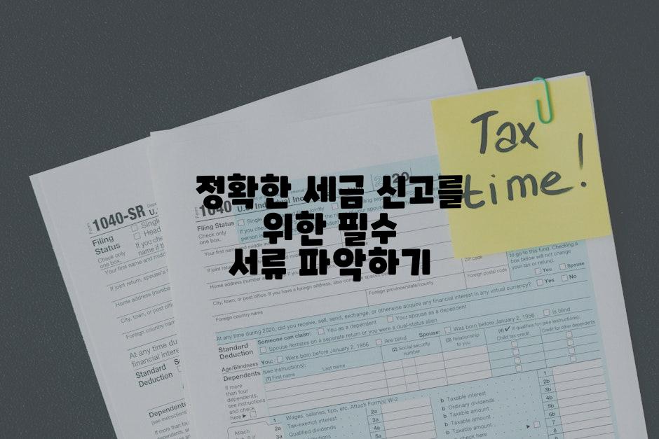 정확한 세금 신고를 위한 필수 서류 파악하기
