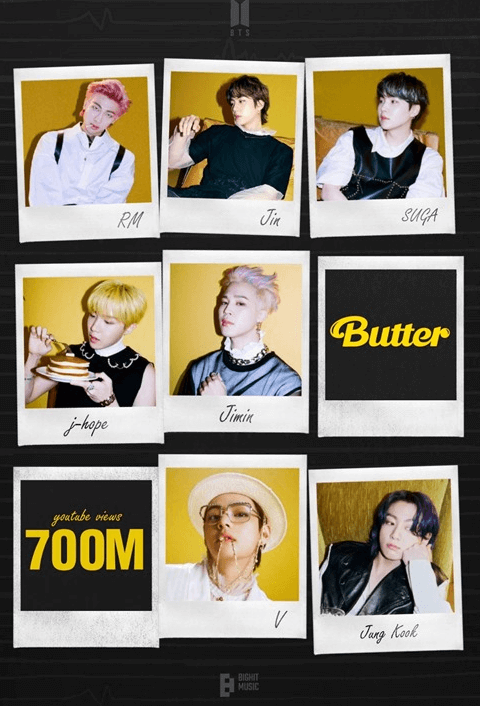 방탄소년단 butter 7억뷰