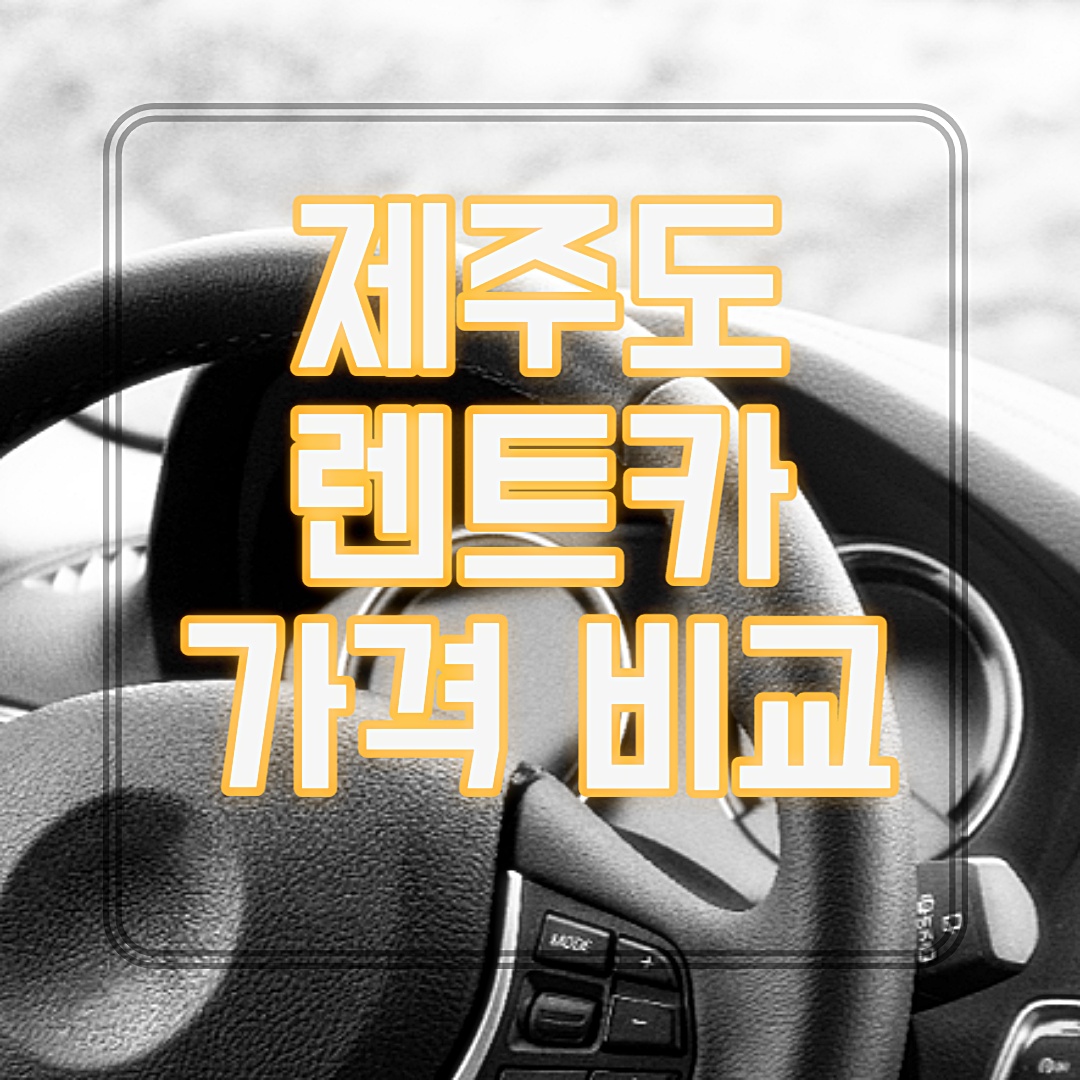  제주도 렌트카 가격 비교 저렴한곳 추천