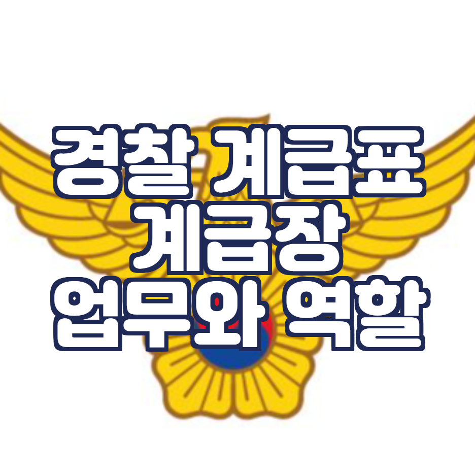  경찰 계급표와 각 계급별 계급장과 업무는?