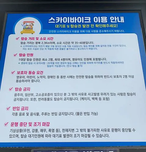 대천해수욕장 스카이바이크