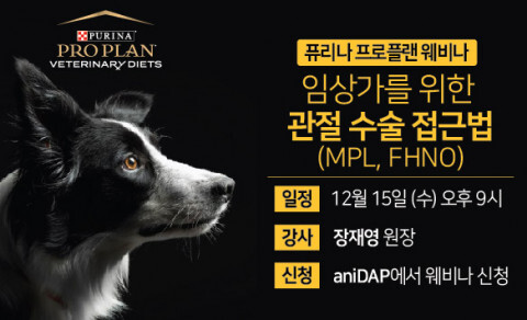  [올백뉴스] 반려동물의 더 나은 치료 위해 프로플랜 웨비나 ‘관절 수술 접근법’ 강연 진행