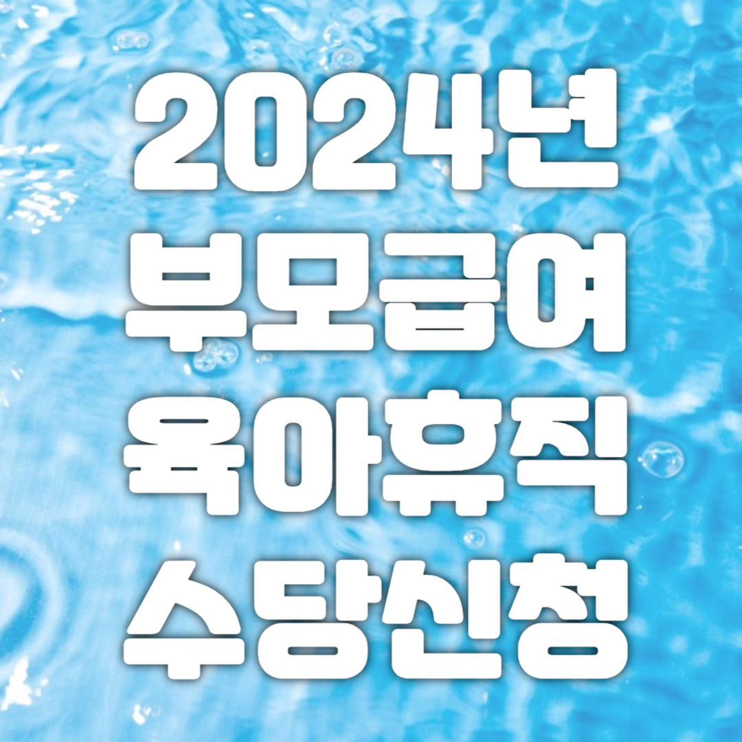 2024년 부모급여 육아휴직 수당 신청