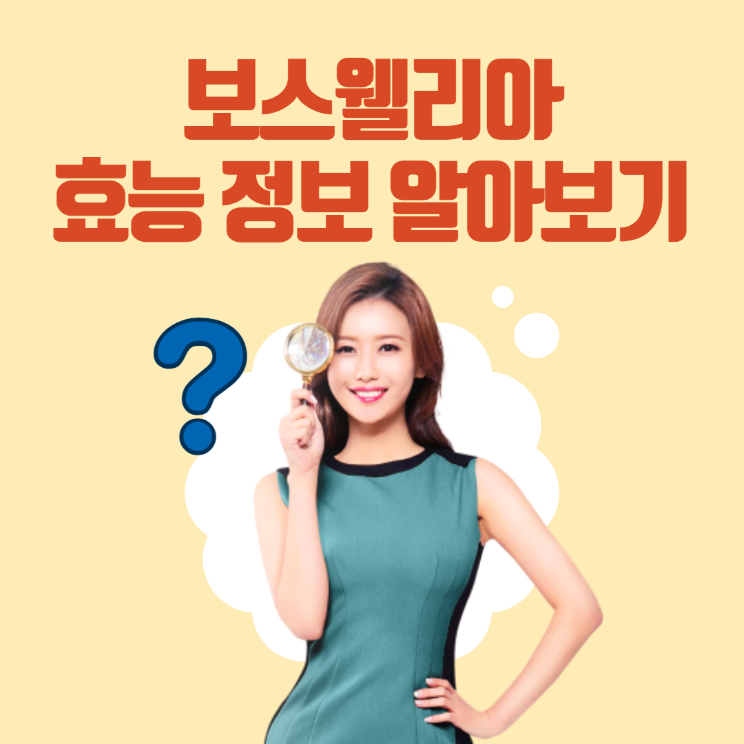 보스웰리아 효능 알아보기