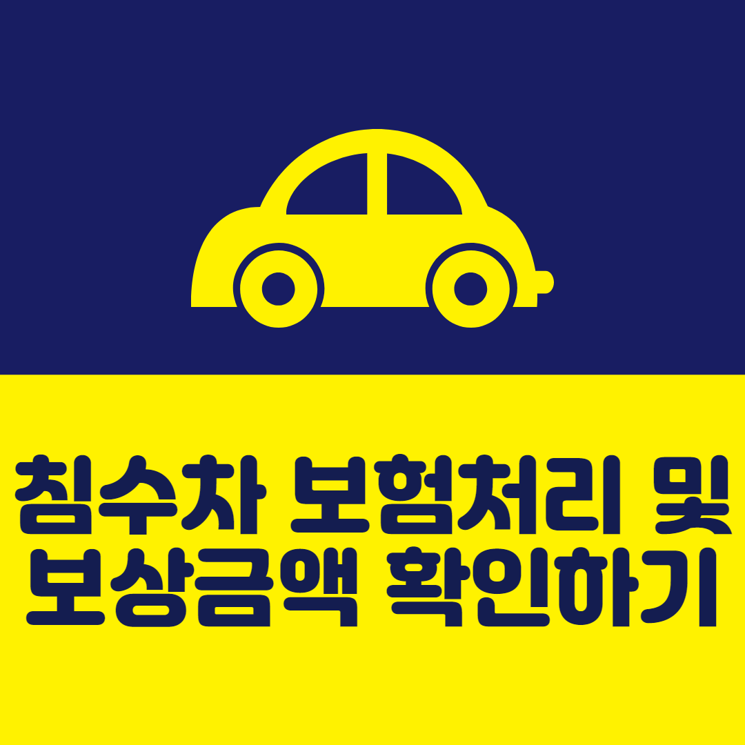  침수차 보험처리 및 보상금액 확인하기