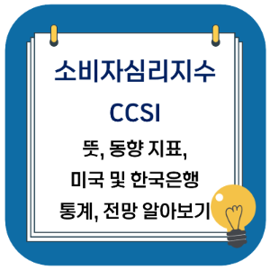 소비자심리지수 CCSI 뜻, 미국 소비자심리지수, 한국은행 통계, 동향 지표 및 전망 알아보기