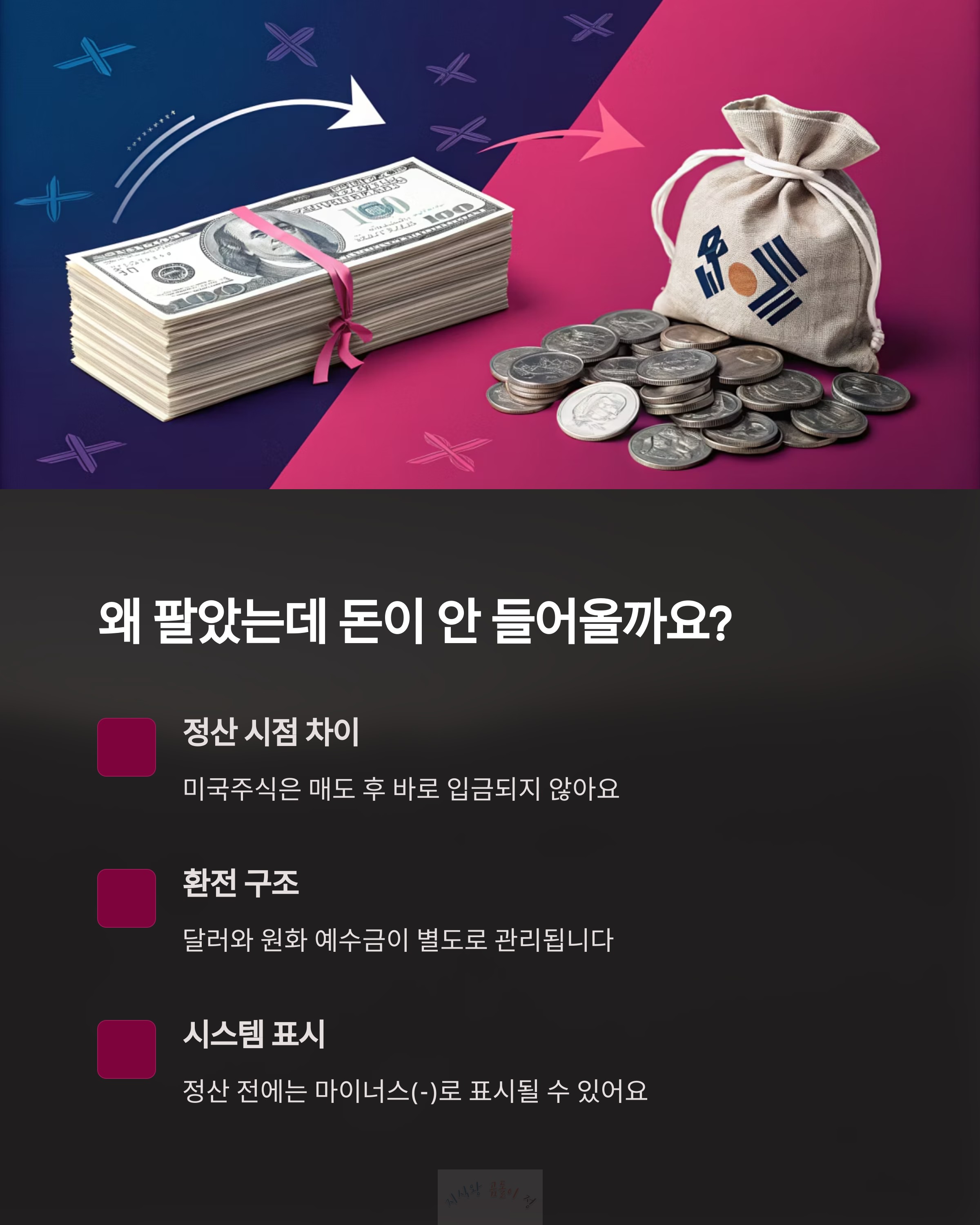 미국주식 팔았는데 돈이 왜 안들어올까?
