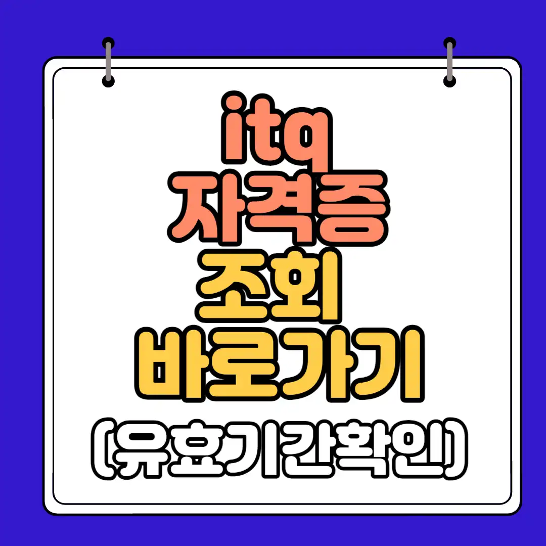 ITQ자격증 조회 썸네일