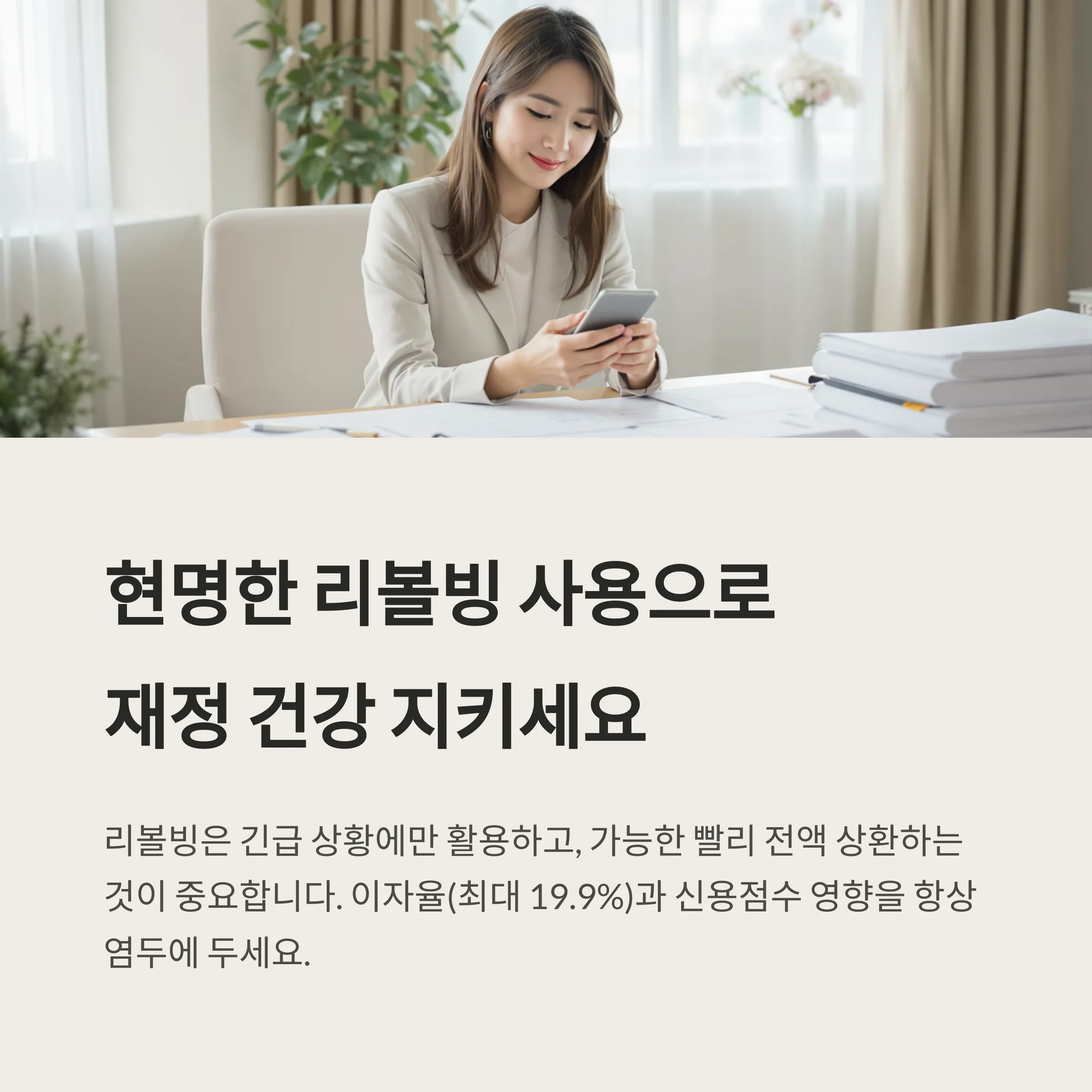 리볼빙 서비스 이자율, 신용점수 영향, 위험성