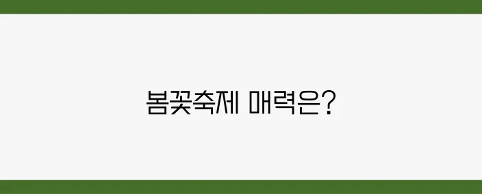 2025년 봄꽃축제 추천 : 광양매화와 벚꽃 행사 사전 정보 확인하기