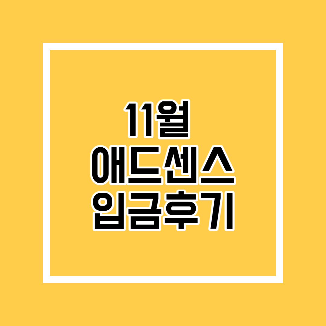  11월 애드센스 수익 후기 인증 / 월 100달러 달성