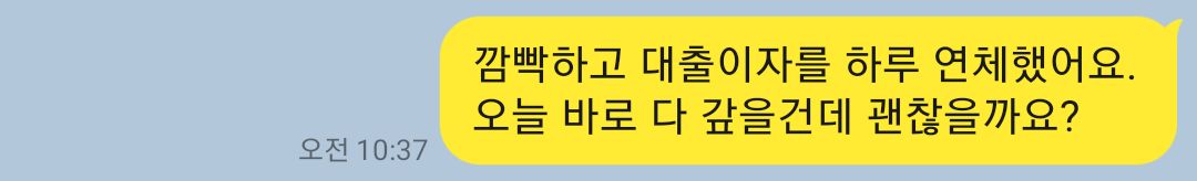  대출이자 하루 연체 불이익, 후기, 신용도 영향 정리