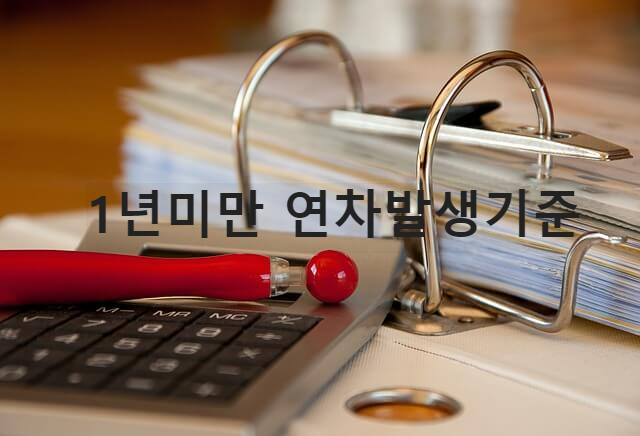 1년미만 연차발생기준