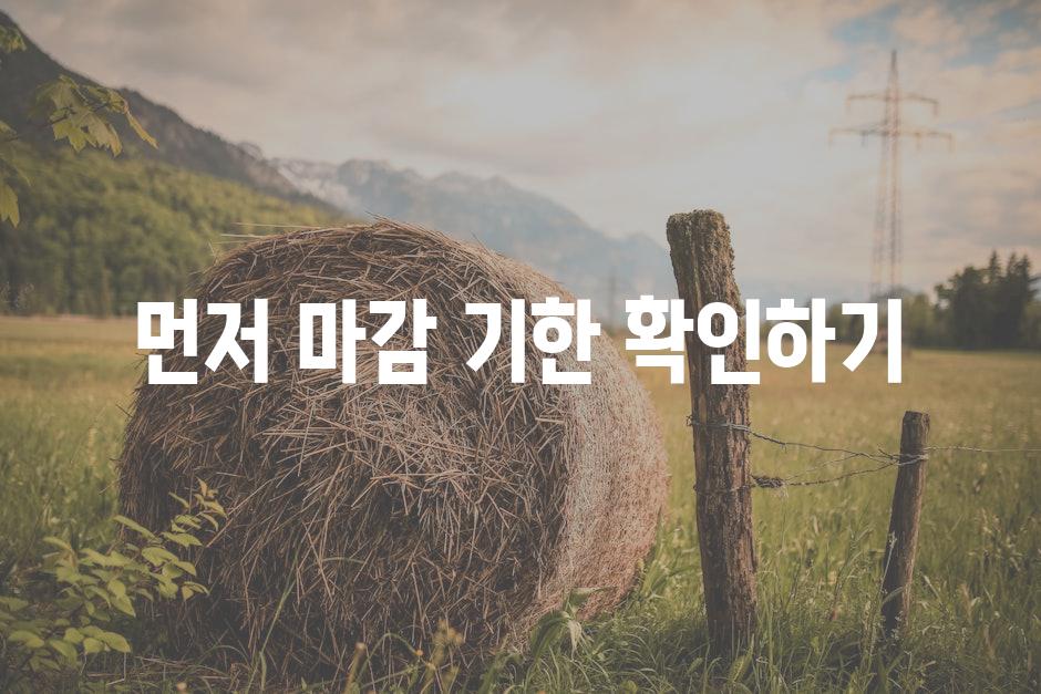 먼저 마감 기한 확인하기