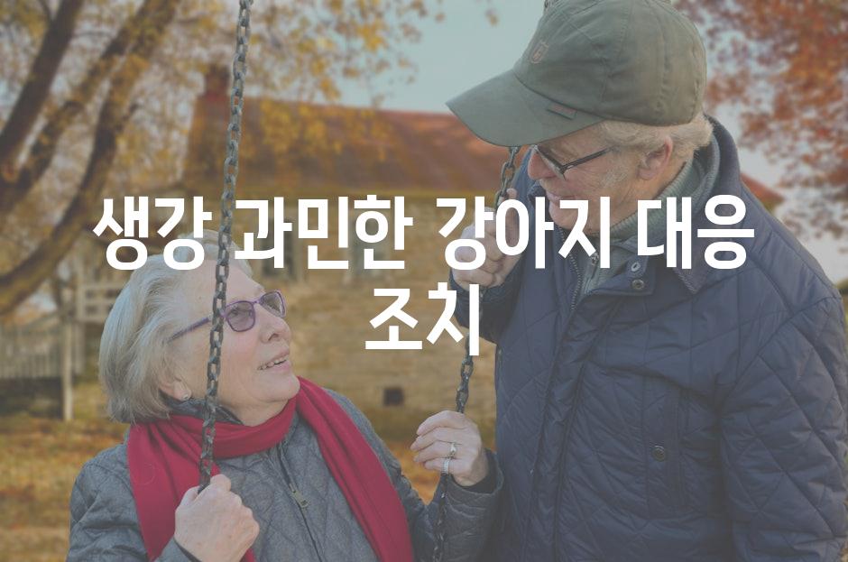 생강 과민한 강아지 대응 조치