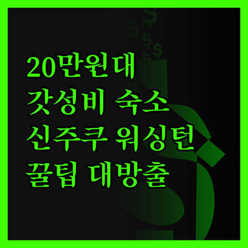 신주쿠 워싱턴 호텔 아넥스, 20만원