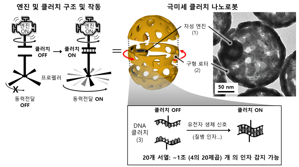 클러치 나노로봇의 구조와 작동원리