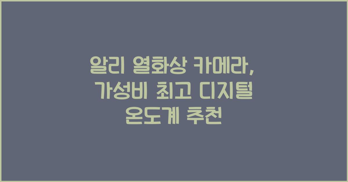 알리 열화상 카메라  