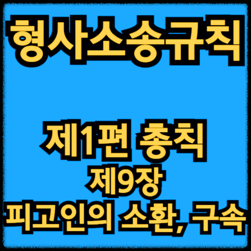 형사소송규칙 - 제1편 총칙_제9장 피고인의 소환, 구속