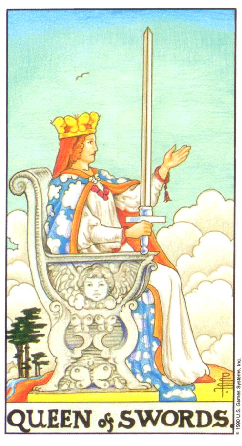  [마이너/소드/정방향] Queen of Swords (소드 여왕) 해석/풀이/키워드/정리