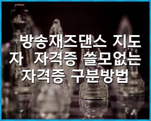 재즈댄스강사 방송자격증 쓸데없는 자격증 구별법 1