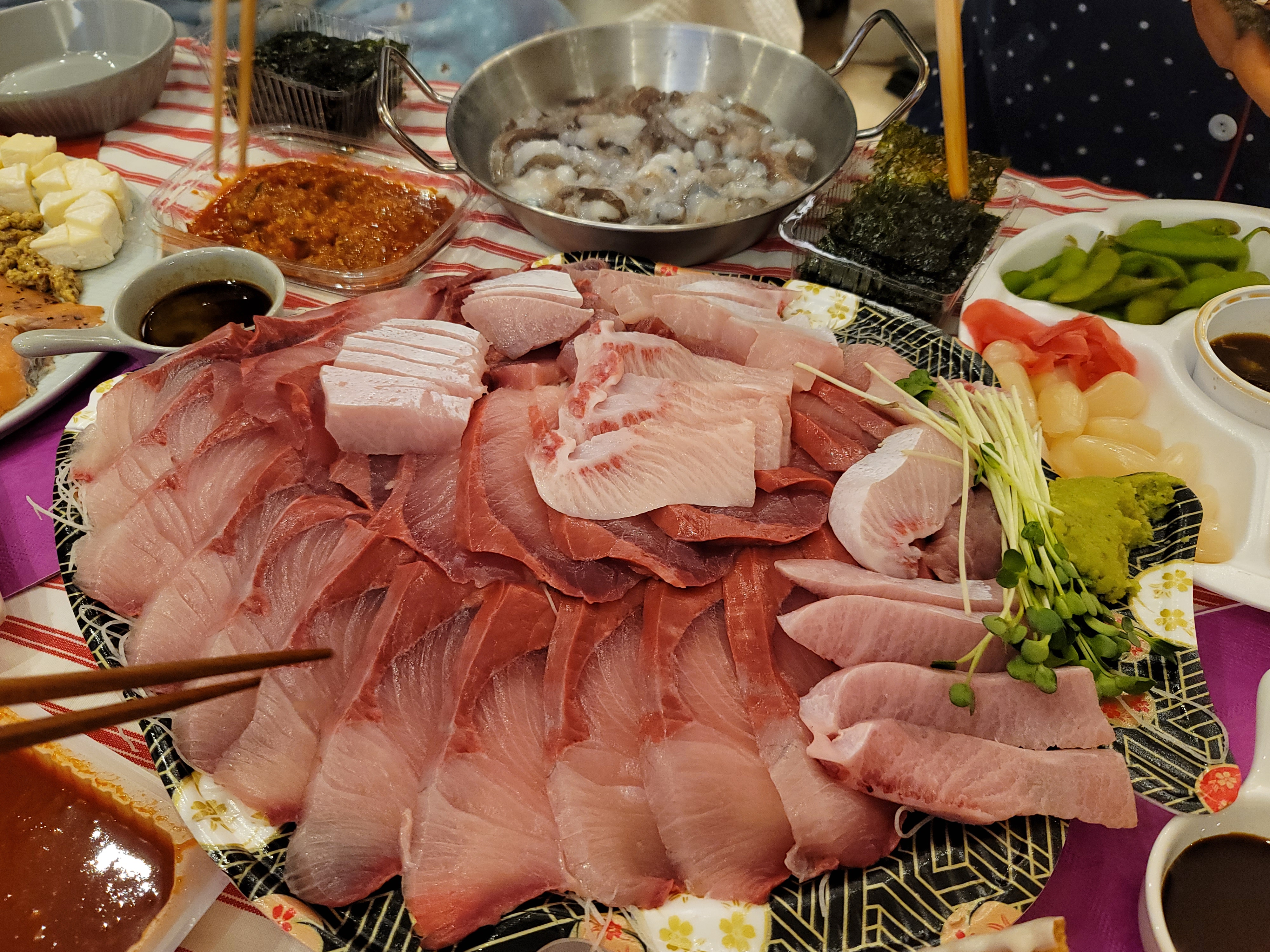  서울 근교 수산시장, 구리농수산물시장 대방어 가격 및 구성