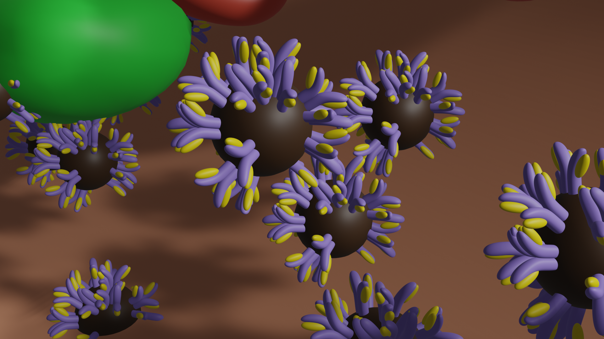  [blender] 구 표면에 붙은 입자만들기 (antibody)