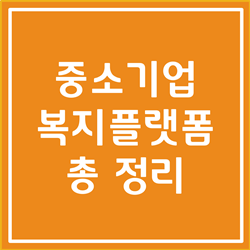  중소기업 복지플랫폼 가입 및 혜택까지 모두 알아봅시다 (혜택 최고)