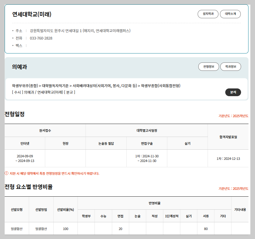 군자녀 사회배려자 전형 연세대