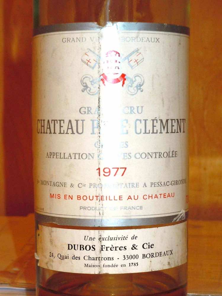 Ch&acirc;teau Pape Clement Blanc 1977