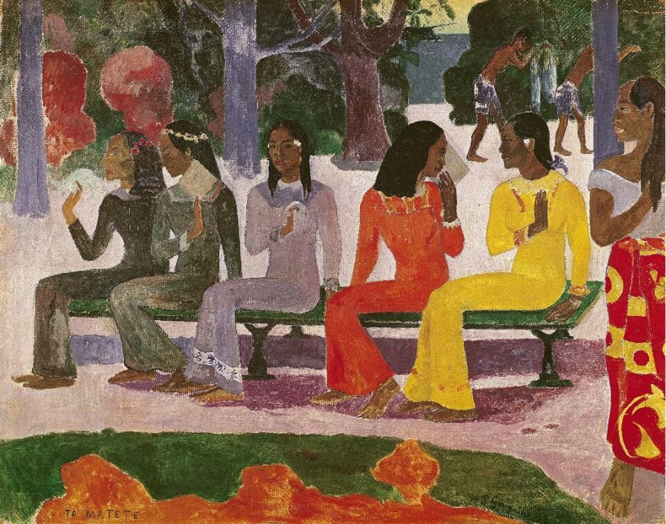 폴 고갱(Paul Gauguin)의 작품 '시장(Ta Matete: We shall not go to market today)' (1892·캔버스에 유채· 73×92㎝)