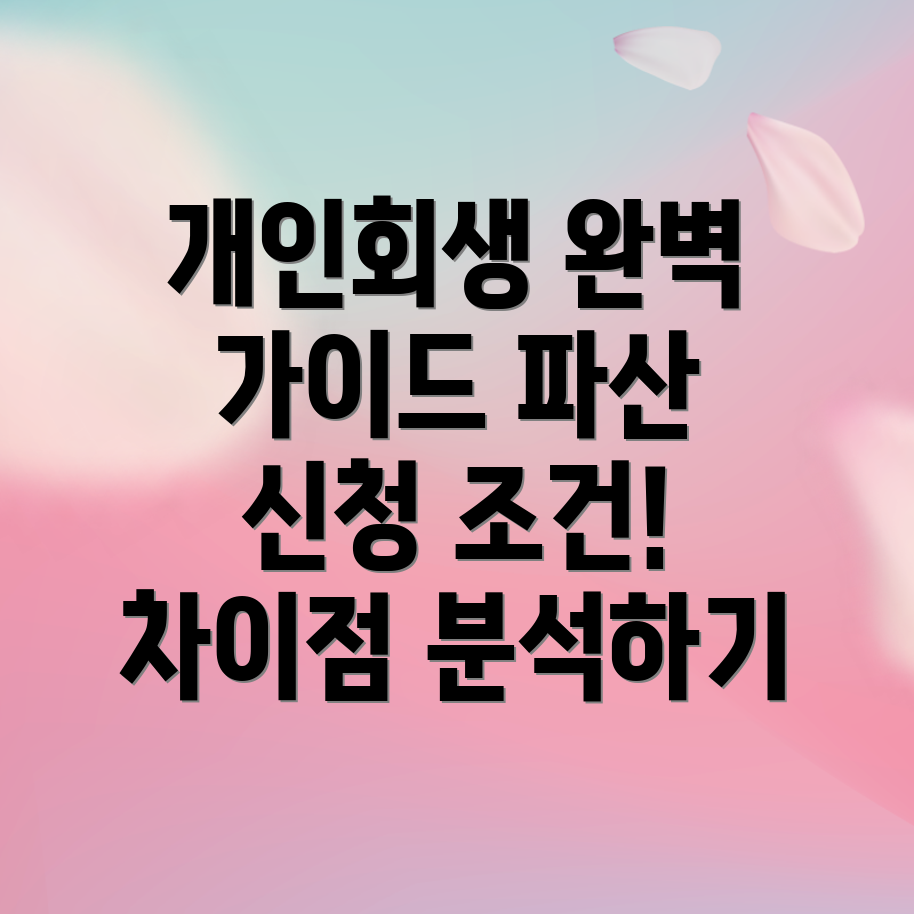 개인회생과 파산 신청 자격 조건