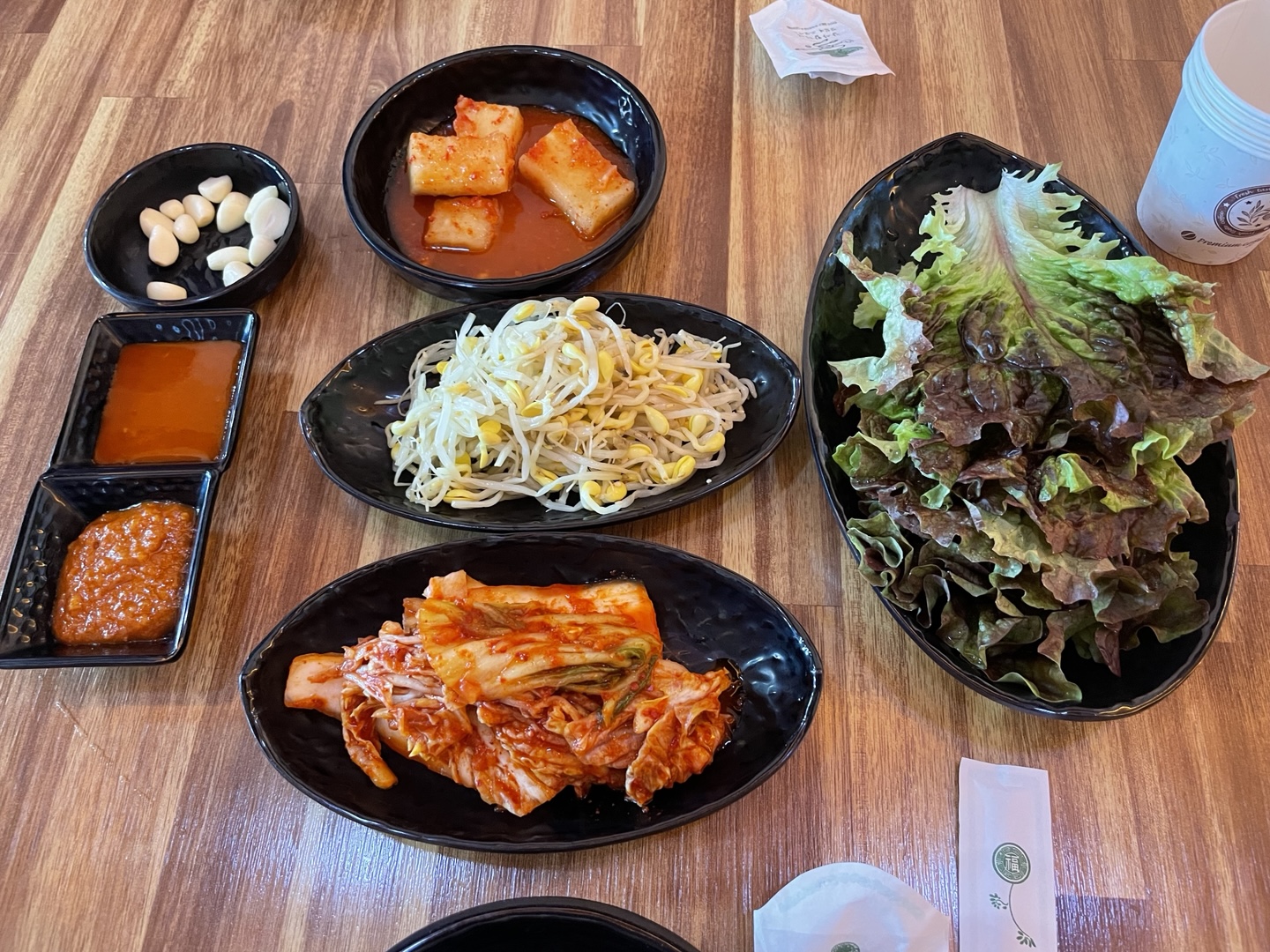 삼성낙지칼국수 기본 반찬