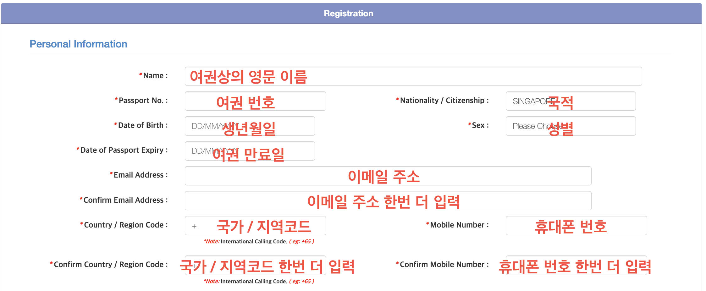 Personal-Information 개인정보 입력