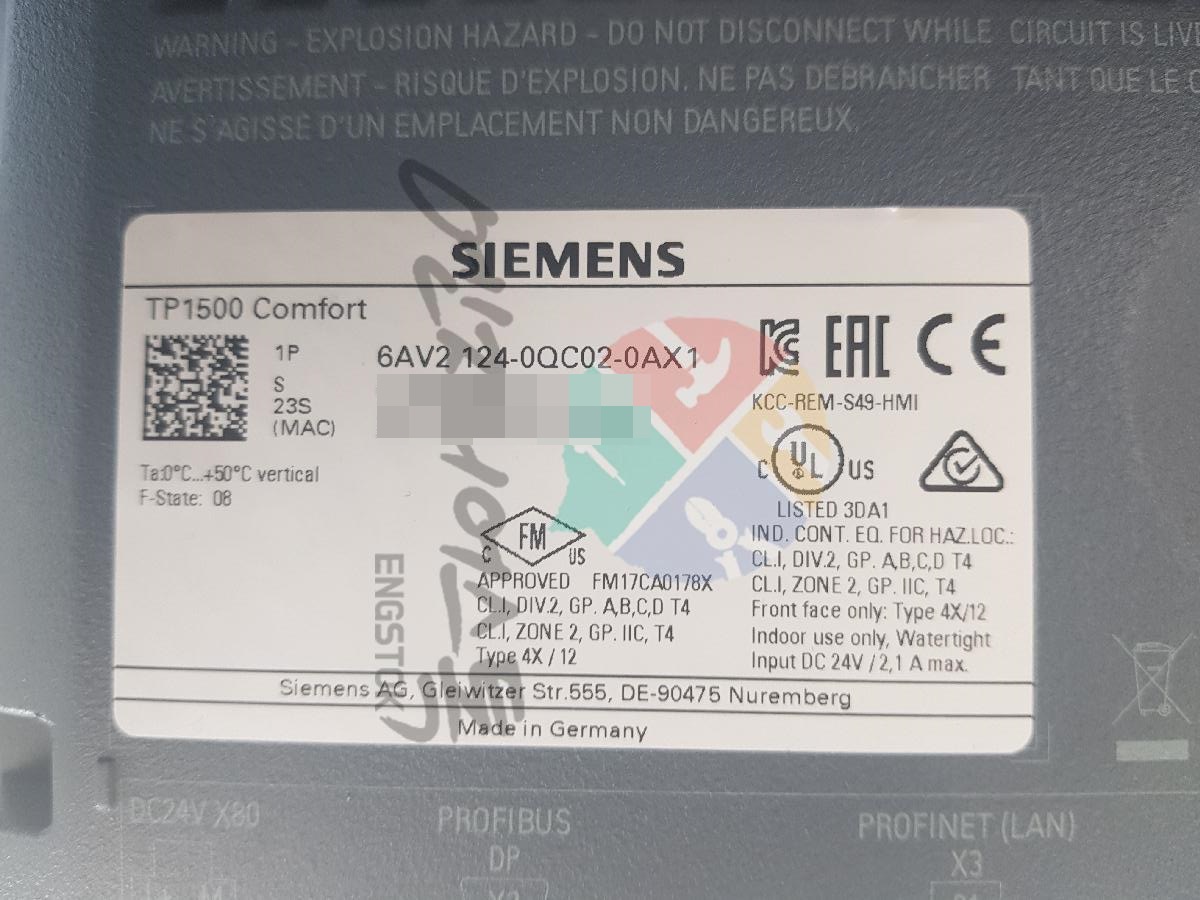 지멘스터치패널수리 / Siemens TP1500 Comfort / 지멘스 6AV2 1240QC020AX1 수리 / 지멘스터치