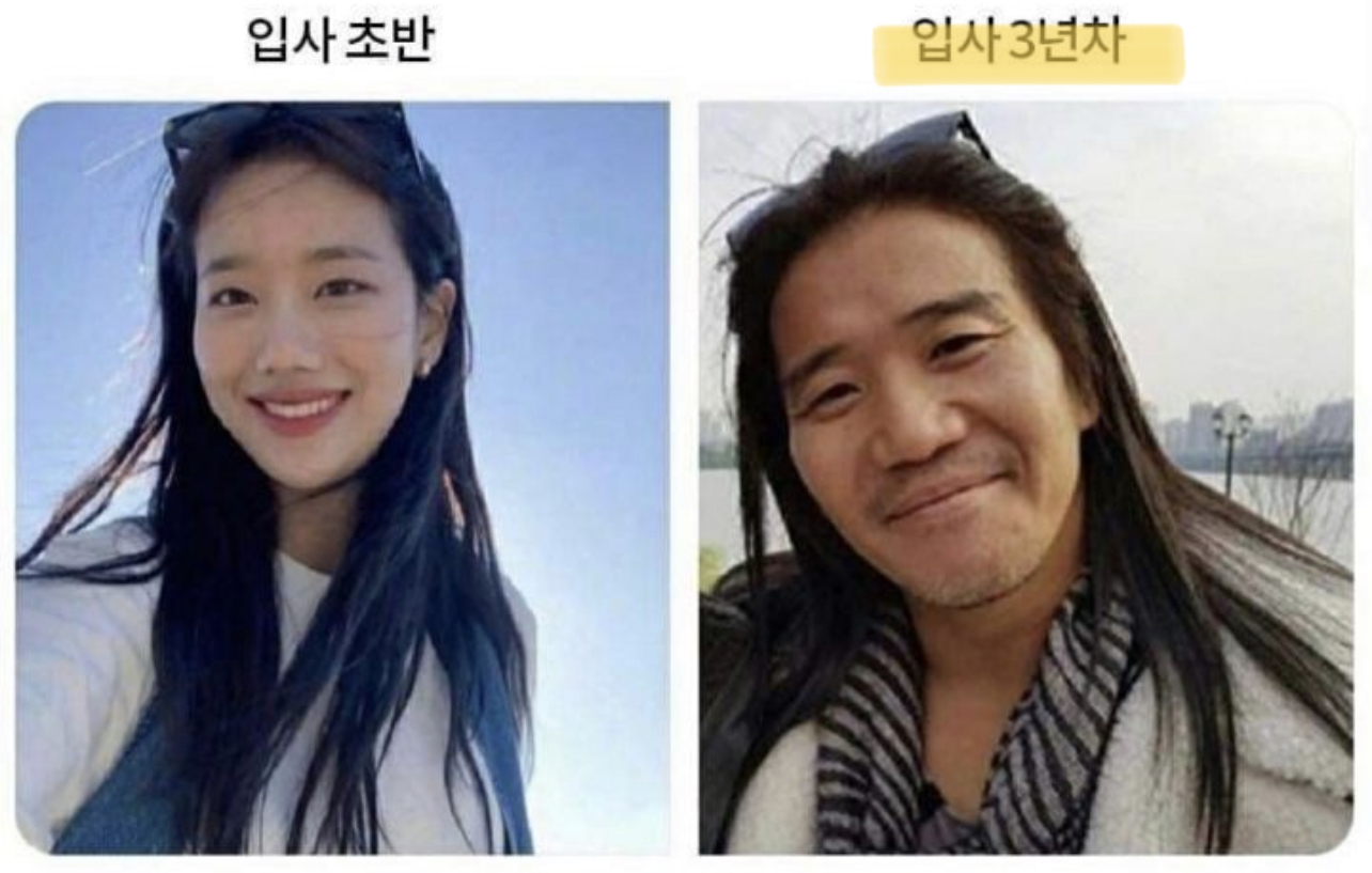  씁쓸한 직장인들의 입사전후