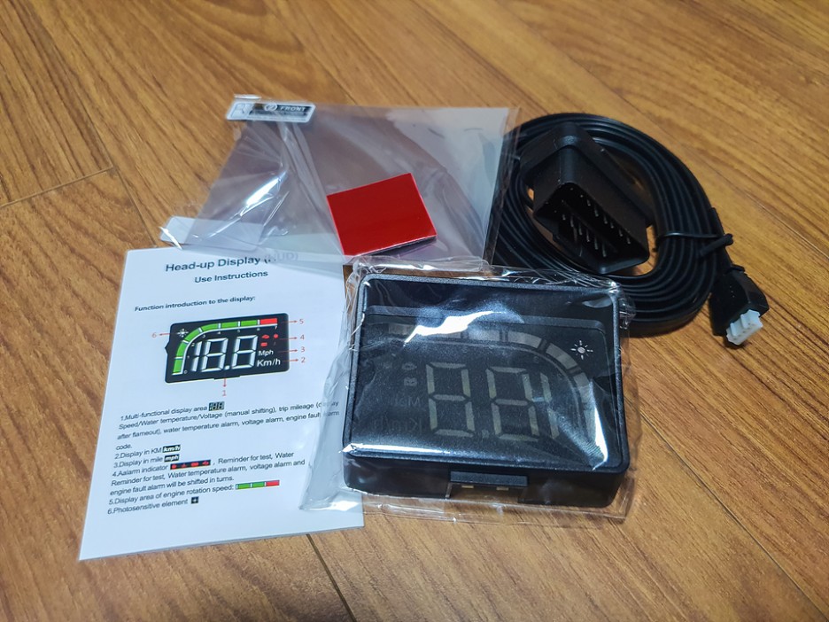  1만 7천원으로 헤드업 디스플레이를??? OBD HUD 셀프 장착기