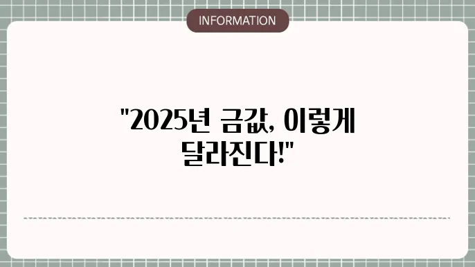2025년 금시세 예측
