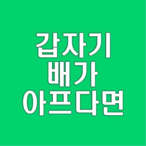 갑자기-배가-아프고-식은땀이-날때-원인