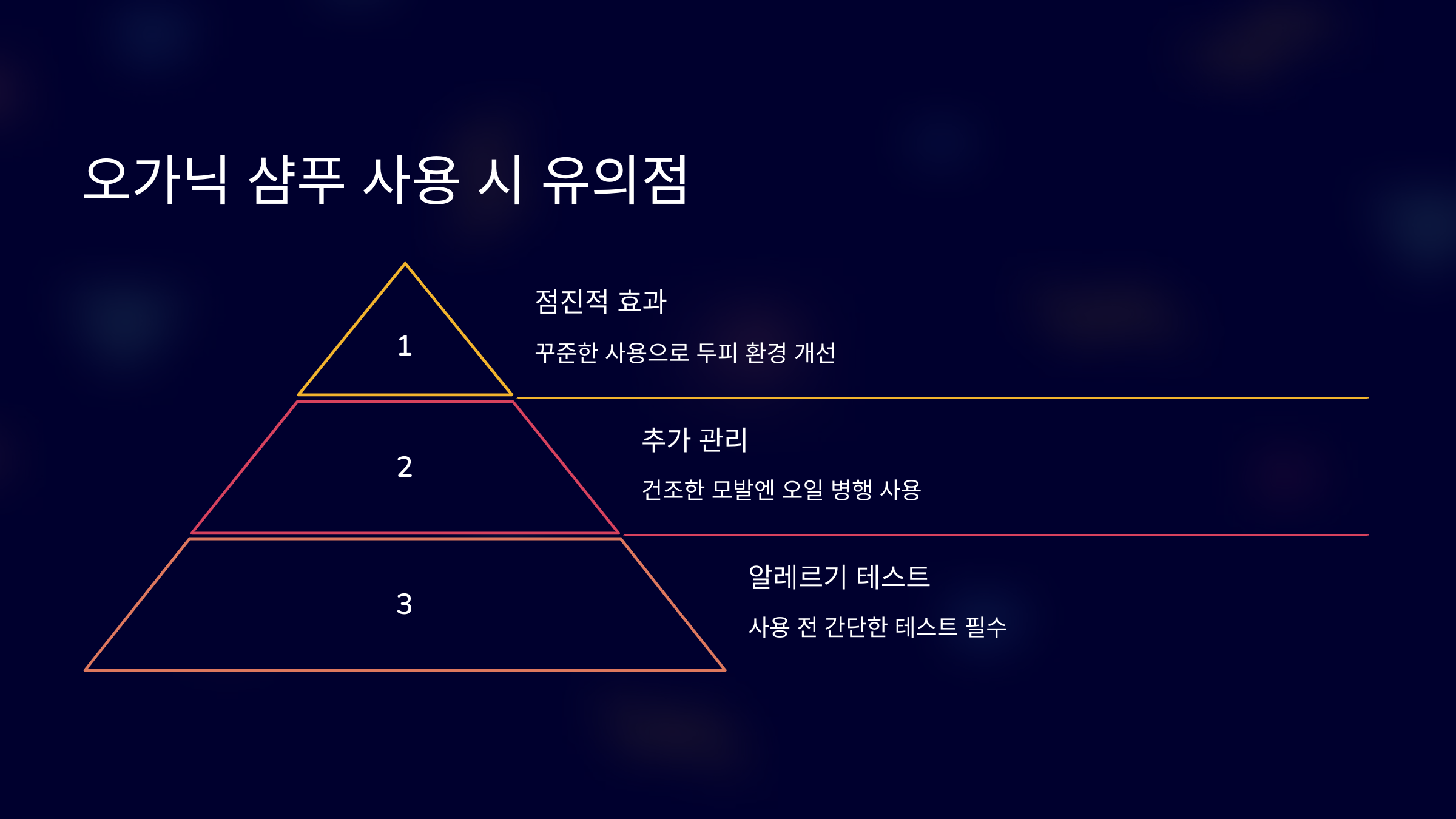 오가닉 샴푸를 사용할 때 유의할 점