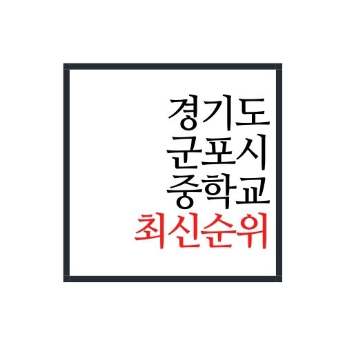  경기도 군포시 중학교 순위(2022년 최신버전)