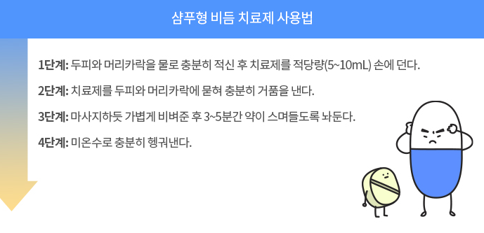 샴푸형 비듬 치료제 사용법