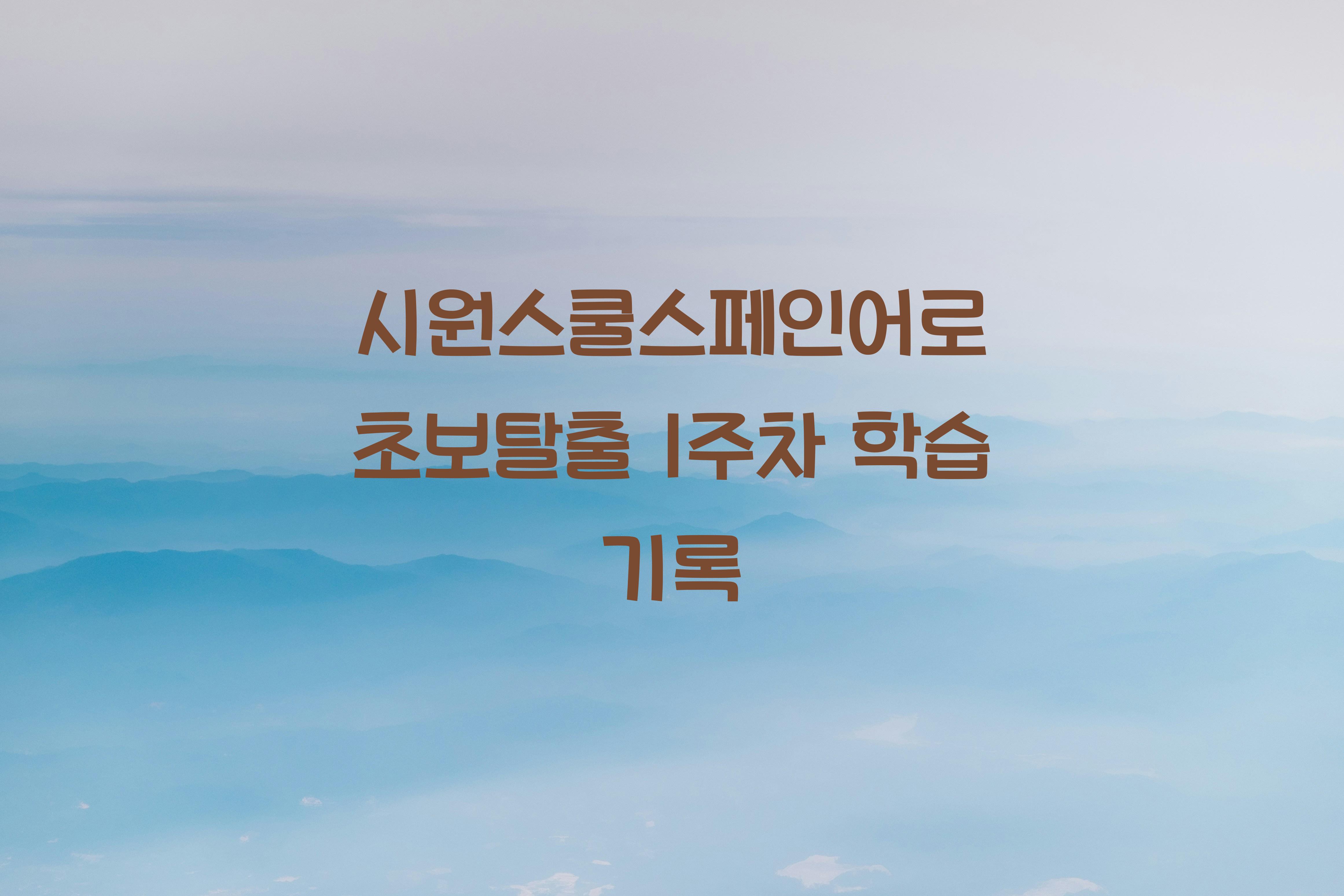 시원스쿨스페인어
