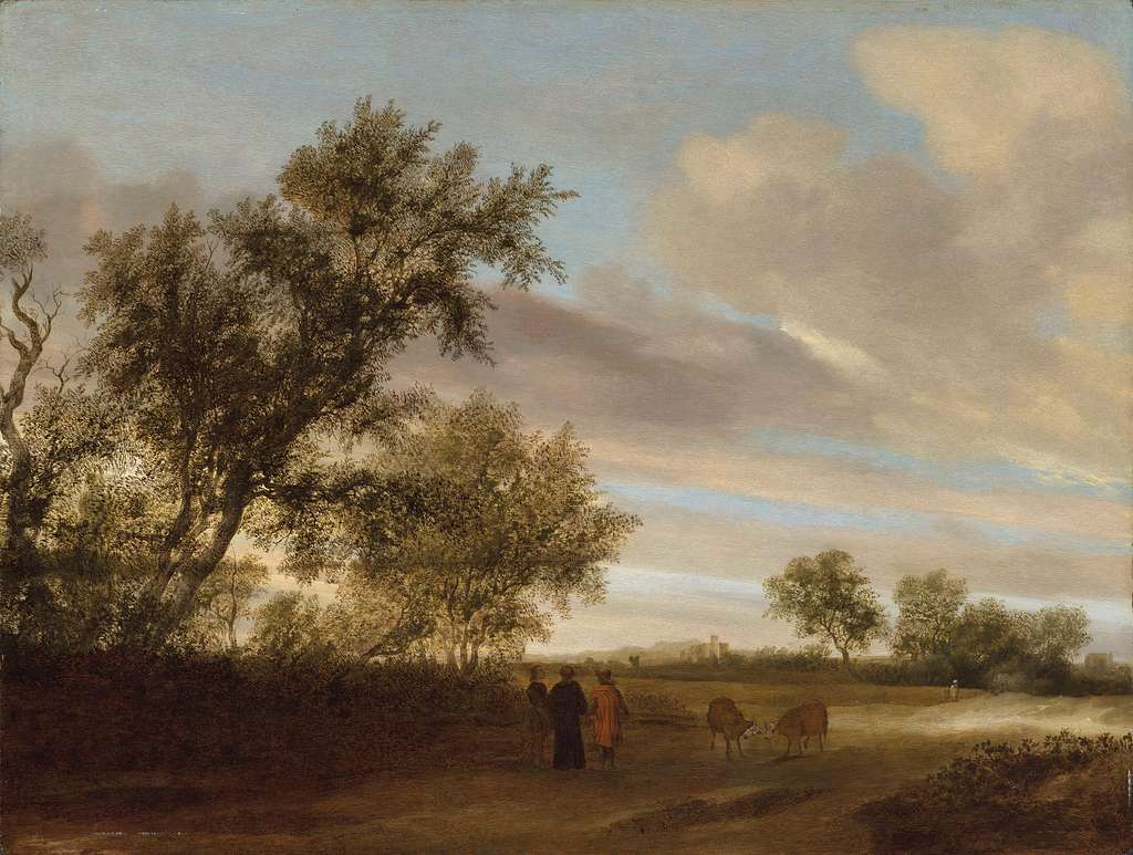루이스달&#44; &#39; Wooded Landscape with Peasants &#39;