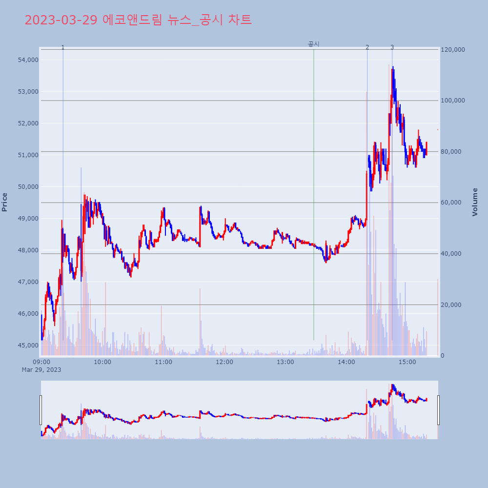 에코앤드림_뉴스공시차트