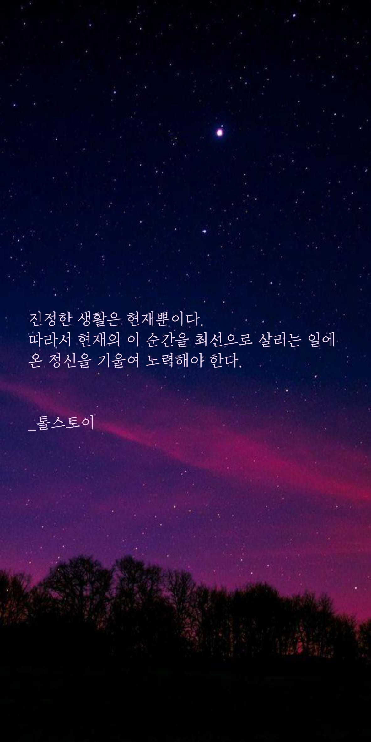 공부의지자극 명언 배경화면 [밤하늘]